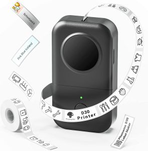 Phomemo D30 Label Maker Machine Portable Bluetooth Mini Label Printer Smart Phone Handheld Thermal Sticker Small Labeler Multiple Templates Font Icon Inkless for Home OfficeSticker Maker Machine Compatible With Ios And Android Phone