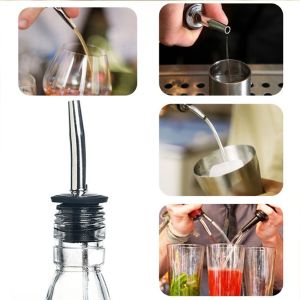 304 stainless steel oil Sauce vinegar cocktail bottle stopper mixer spout oil and vinegar shaker