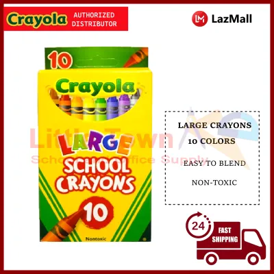 Crayola Large 10 Colors School Crayons