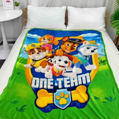 Imported childrens cartoon pattern super soft flannel luxury lego blanket four seasons（127x152cm）