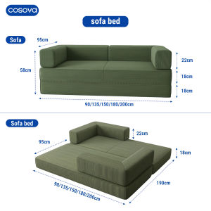 COSOVA Modern Simple Compressed Sofa Full Sponge Vacuum Roll Package Living Room