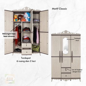 Lemari Pakaian Plastik Olymplast OTC Classic 2 Pintu dan 3 Pintu  Lemari Pakaian  Lemari Anti Air  Lemari Plastik  Lemari Anti Rayap  Lemari Kokoh  Lemari Baju  Lemari Anti Air  Lemari Anti Jamur