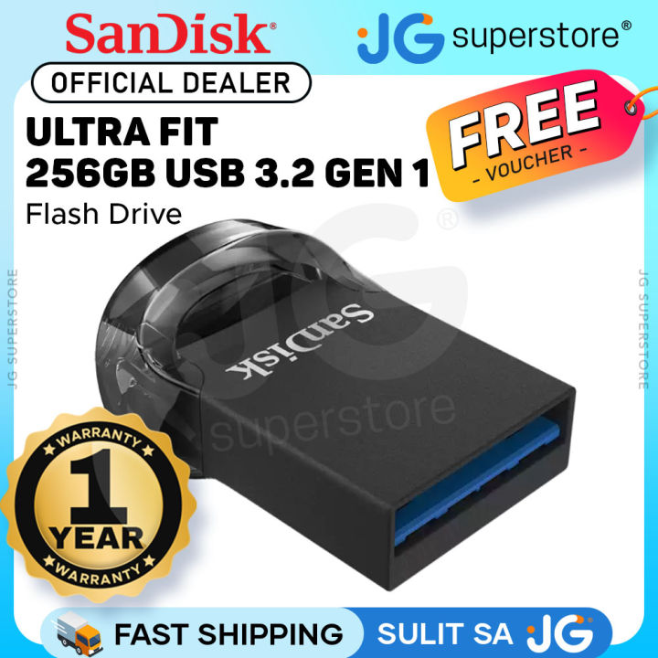 SanDisk Ultra Fit 16GB 32GB 64GB 128GB 256GB USB A Gen Compact Flash  Drive with 400MB/s Transfer Rate, Plug Play Compatbile and RescuePRO