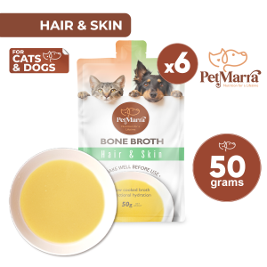 PetMarra Bone Broth for Dogs and Cats Hair and Skin 50g BUNDLE OF 6 appetite booster pet food topper dog cat all breeds