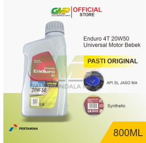 Oli Enduro Pertamina 4T 800ml 20W50 Oli Motor Bebek Sport Grand Supra Vega