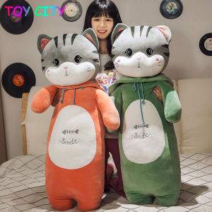 (Ready stock)60/80/100CM Cute Transformed Cat soft plush toy Girl Sleeping Large Long plushie Pillow Doll baby kid Birthday Gift Girl