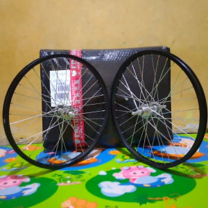 velg sepeda 20 in sepasang lengkap siap pakai sudah dirakit dan disetel jari2 36hol untuk sepeda 20in