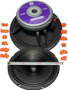 Loa bass 30 MA từ 170 côn 76 gân vải màng chống thấm - giá 1 cái - hàng nhập