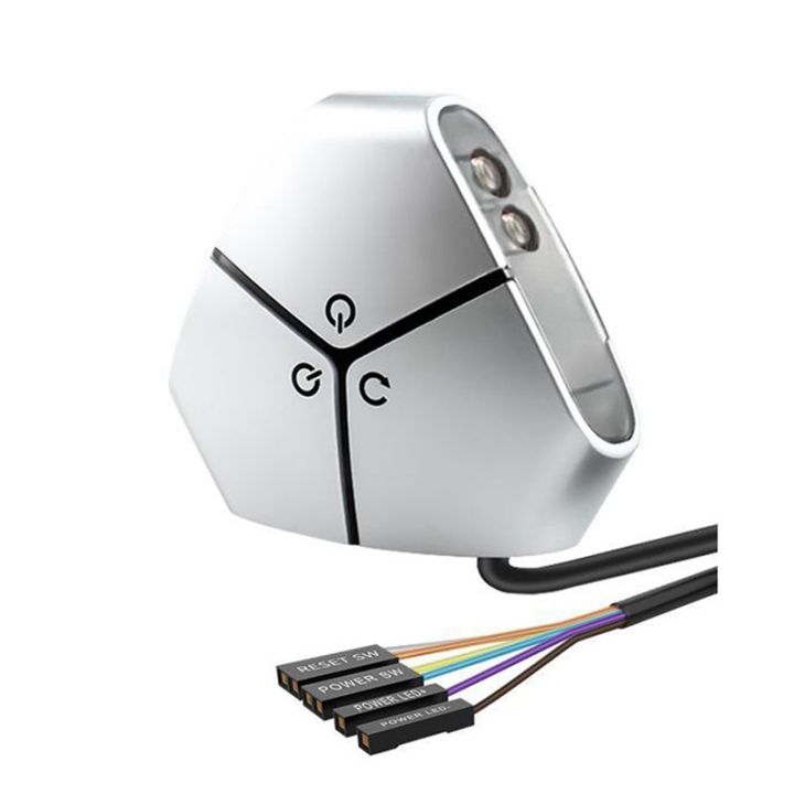 Usb Computer Power On Button Computer Desktop Switch PC Power on/Restart Button Dual USB External ...