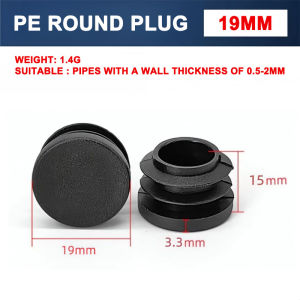 4/10PC Tubular Plug Plastic Cap End Round Black Caps Steel Tubing Table Chair Feet Flash Hardware