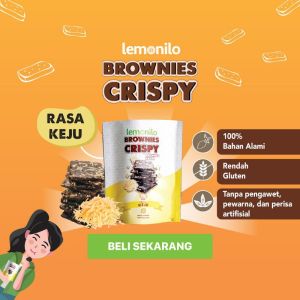 Lemonilo Brownies Crispy Rasa Chocochips & Keju 40 gram Cemilan Sehat / Coklat batangan Coklat murah isi banyak