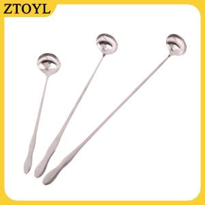 ZTOYL  1 cái thép không gỉ dài xử lý khuấy muỗng sáng tạo kem món tráng miệng muỗng Cocktail Cà Phê Trà trộn muỗng Flatware