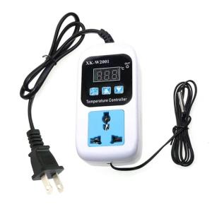 Precise AC110-220V Digital Thermostat Regulator Socket with 100cm Waterproof Probes for Reliable Temperature Management