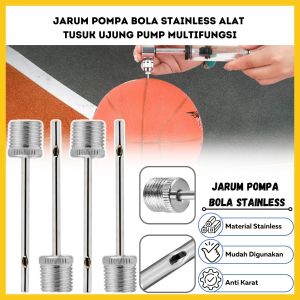 Jarum Pompa Bola Stainless Alat Tusuk Ujung Pump Sekrup Pompa Angin Pelampung Ban Mainan Karet Termurah Terlaris - GP Mall