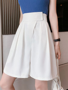 (Cle) Alisa.Sonya Women Plain Loose A line Straight Leg Long Wide Thinner Tube High Waist Quick-Dry Suit pants