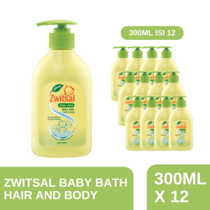 Zwitsal Bath Hair & Body Aloe Vera 300ml isi 12 (1 Carton)