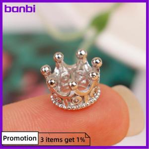 banbi 2 món đồ chơi mô hình vương miện kim loại mini thu nhỏ 1:12 Nhà búp bê phụ kiện búp bê