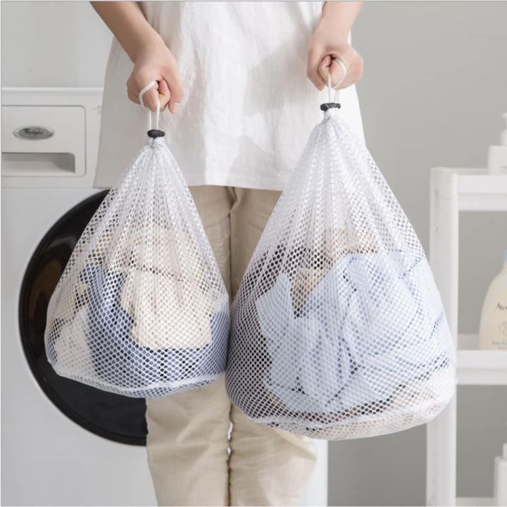 Large Fine Mesh Laundry Bag Washing Net Laundry Mesh With Lockable Drawstring For Big Clothes College Dorm Apartment Household Clothing Car Lazada PH