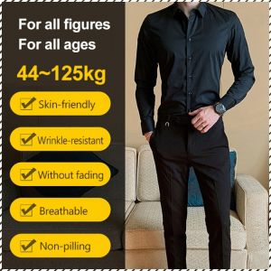 Tops not Stuffy Wrinkle-free White Shirt Comfort Anti-wrinkle Soft Non-cracking Long-sleeved Men