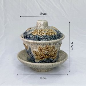 có video - Bát sâm rạn nổi (hàng VIP) - chung nước thờ cúng có nắp