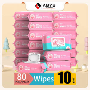 【800 pcs】ABYB wipes baby wipes 80pcs/pack baby wipes set of 10 free shipping