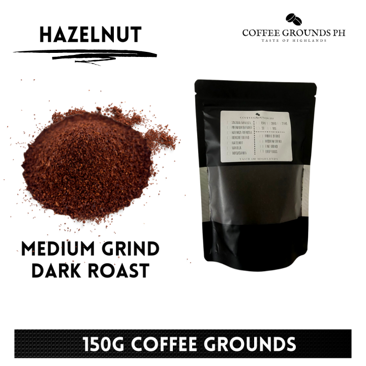 Coffee Grounds PH Hazelnut 150g Medium Grind Coffee x Dark Roast