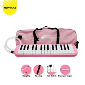 MONTANA Pianika Set Alat Tiup Musik 42.2x10.3x5 Cm Keyboard Music Note Timbul TPB