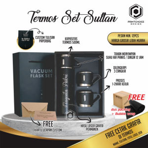 Termos Botol Minum Sultan Vacuum Flask Set 500ml Free Cangkir Premium Gift Box Hampers Tumbler Botol Minum Set