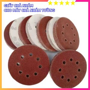 Hộp 100 tờ giấy chà nhám tròn đường kính 180 - Độ nhám từ P40 đến P240 - Giấy nhám cho các loại máy chà - Hàng chất lượng.