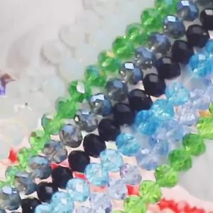 WH 2 3 4 6 8mm  Multi Color Crystal Beads Cut Faceted Round Glass Beads For Jewelry Making DIY Bracelet Necklace