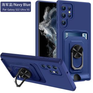 เคสซิลิโคน TPU นิ่มสำหรับ Samsung Galaxy S22 Ultra S21 FE S 21 22 Pro Ultra 5G ช่องเสียบการ์ดเคสโทรศัพท์ป้องกันเลนส์ฝาครอบด้านหลังกันกระแทกวงแหวนที่จับเคส