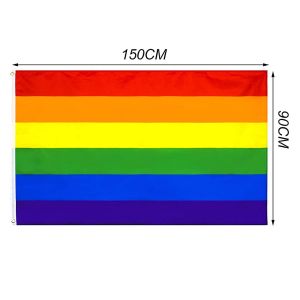 3*5ft Rainbow Flag Polyester flag Pride Plag Banners Outdoor Waterproof