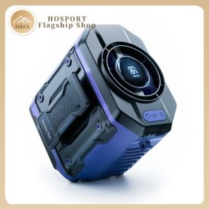 Outdoor USB Mini Fan with 199 Speeds Adjustable Wearable Waist Fan 4000mAh Battery LED Display for Travel Office Women Men