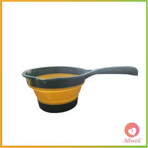 AW ขันพลาสติกตักน้ำ พับได้ ขันน้ำอาบน้ำ ล้างผักผลไม้ ได้ สายแคมป์ปิ้งต้องมี Water Ladle