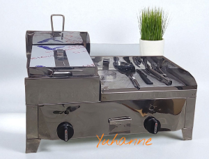 2 in 1 Burger Griddle & Deep fryer 12in x 20in total) Gas Type/Griddle size 12inches