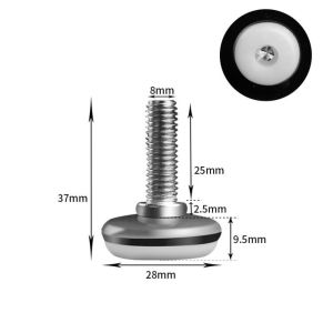 BLACKON 10Pcs Practical Screw-in Adjustable For Sofa Table Chair Cabinet Anti-Slip Floor Protector Furniture Hardware Furniture Feet Nylon Base Levelers