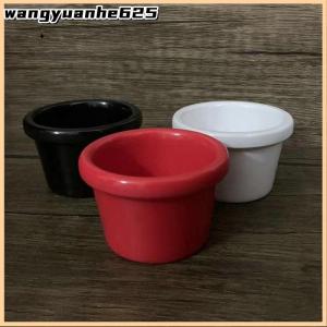 [WYH Store] 👗 Sauce Bowl Gravy Boats Round Glossy Melamine 6cm 50ml Black Mini Dipping Cup American Tableware for Cafe