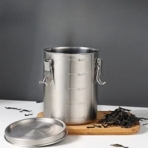 520/1000/1600/2500ml Stainless Steel Storage Tank Leak-Proof Sealed Grains Sealed Bucket Airtight with Scale Grain Storage Box2026