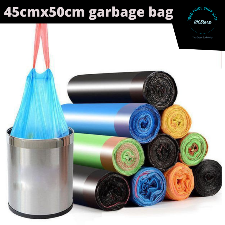 15 Pieces Drawstring Trash Bag Rubbish Plastic Bag Garbage Bag Rubbish
