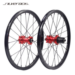 SILVEROCK NBR Alloy Wheels 16in Plus 1 3/8  349 Disc Brake 11 Speed for Fnhon Gust Disc Folding Bike Straight Pull 74mm 100mm 135mm Laser Logo Bicycle Wheelset