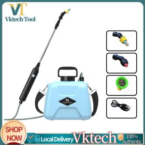 [Vktech] 5L Electric Sprayer USB Rechargeable Garden Irrigation Sprinklers 2 Modes Telescopic Handle 360 Rotating Nozzle with Shoulder Strap Garden Supplies