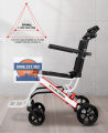 Xe lăn gấp gọn KALIBU lốp đặc ổn định - xe lăn du lịch xách tay siêu nhẹ cho người già, người khuyết tật - xe lăn xếp gọn. 