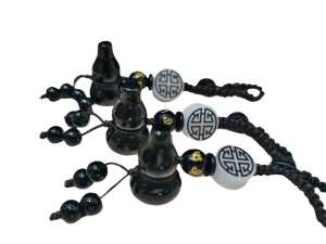 Hu lu Obsidian Gourd Charm Key Chain Hanging Car