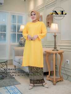 Setelan Baju Kurung Melayu /Kebaya Tunik Melayu Malaysia Set Rok Plisket / Baju Kurung Melayu Halimah