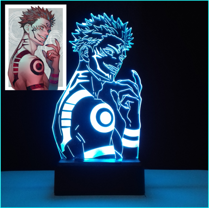 Lampu Tidur Led Akrilik Anime Jujutsu Kaisen Sukuna Lazada Indonesia