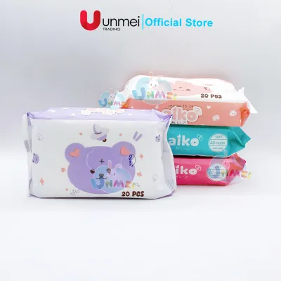 Khăn Uớt Bỏ Túi Mang Đi AIKO 20 tờ - Không Mùi/Kháng Khuẩn Mềm Mại Mịn Màng Sạch Sẽ An Toàn Khi Sử Dụng Tiện Lợi Khi Đi Xa