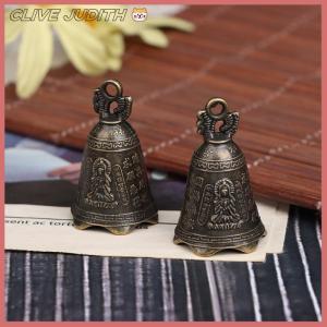 CISWGE Antique Bell Chinese Mini Sculpture Pray Guanyin Buddha Bell Shui Feng Bell