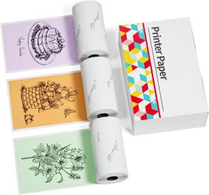 Phomemo 50mm Color Continuous Sticker For T02 M02 M03 M04S M04AS Printer(3 Rolls)