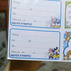 Combo 50 nhãn dán học sinh có keo giao mẫu ngẫu nhiên