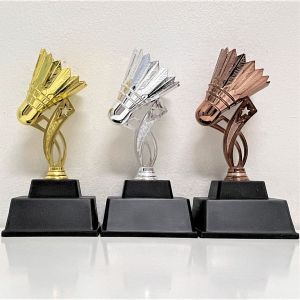 Badminton Plastic Trophy AUS-MF002 & BE-PF03 Screw Medal (Hadiah Sukan Sekolah Dan Anugerah Cemerlang) Piala Cenderahati.